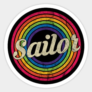 Sailor - Retro Rainbow Faded-Style Sticker